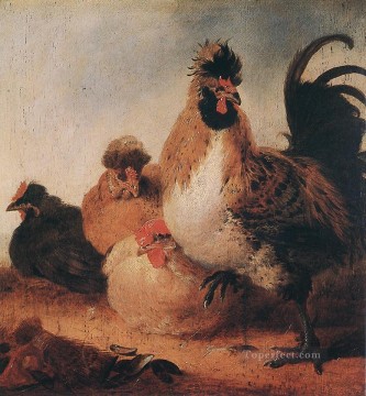 アエルベルト・カイプ Painting - 雄鶏と鶏の田舎の画家 アルバート・カイプ